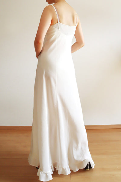 1940s White Slip Dress