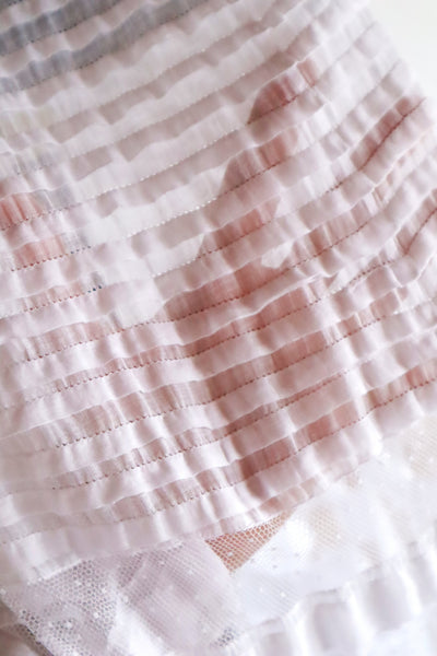1910s English Sheer Cotton & Swiss Dot Tulle Train Skirt