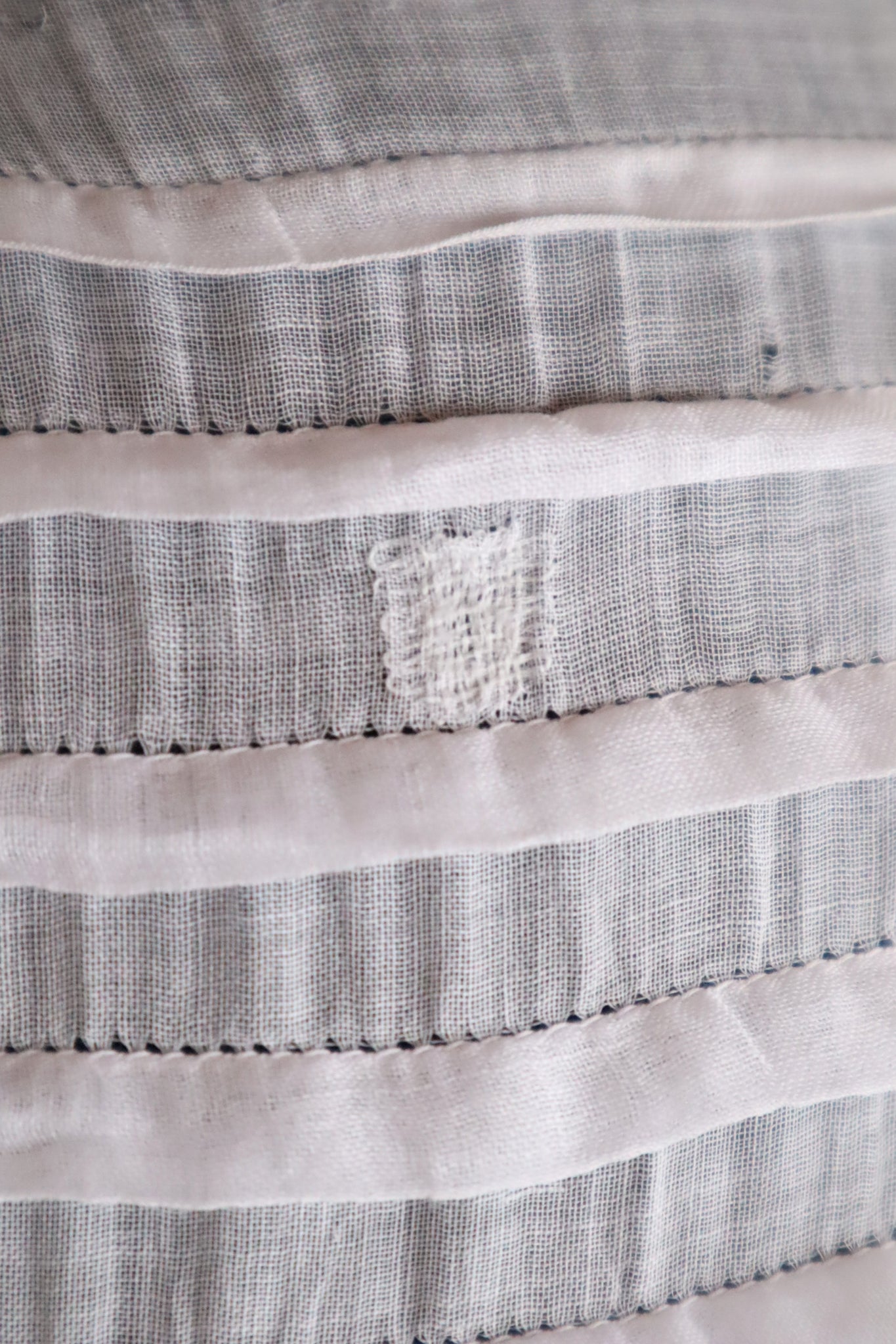 1910s English Sheer Cotton & Swiss Dot Tulle Train Skirt