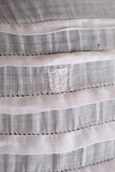 1910s English Sheer Cotton & Swiss Dot Tulle Train Skirt