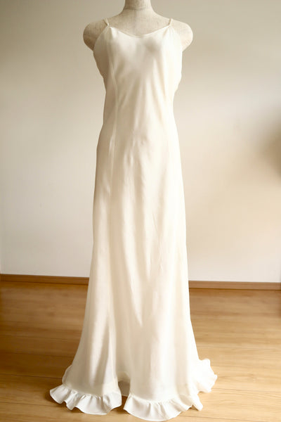 1940s White Slip Dress