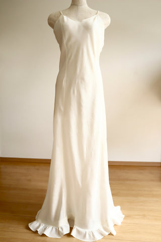 1940s White Slip Dress