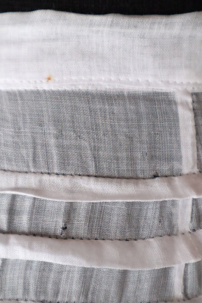 1910s English Sheer Cotton & Swiss Dot Tulle Train Skirt