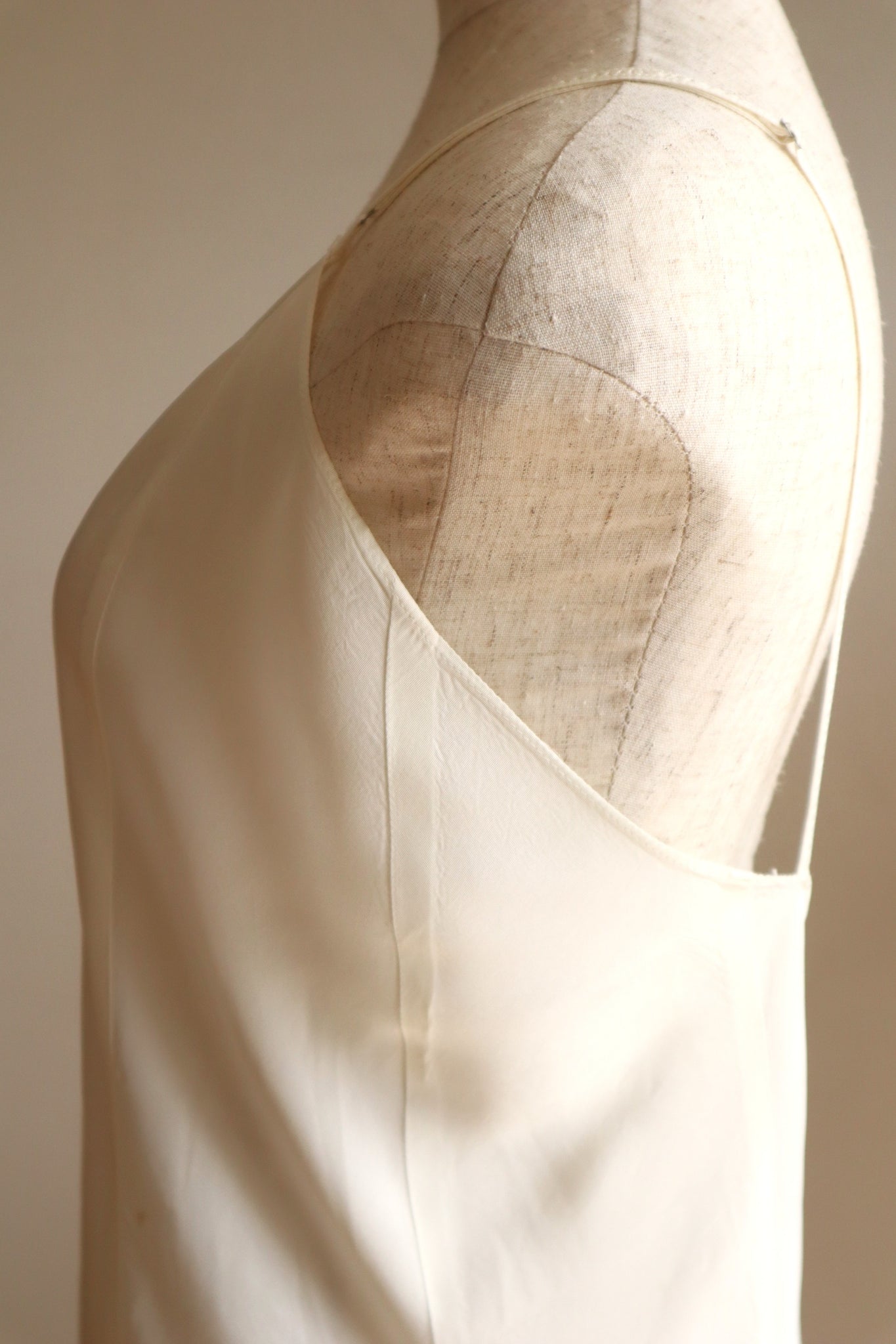 1940s White Slip Dress