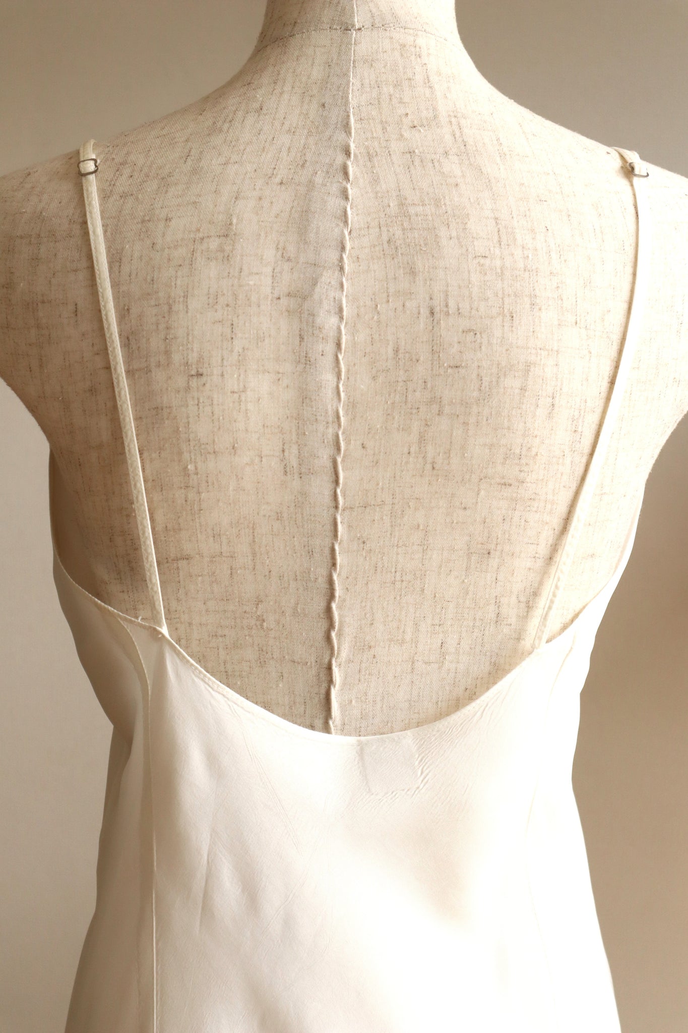1940s White Slip Dress