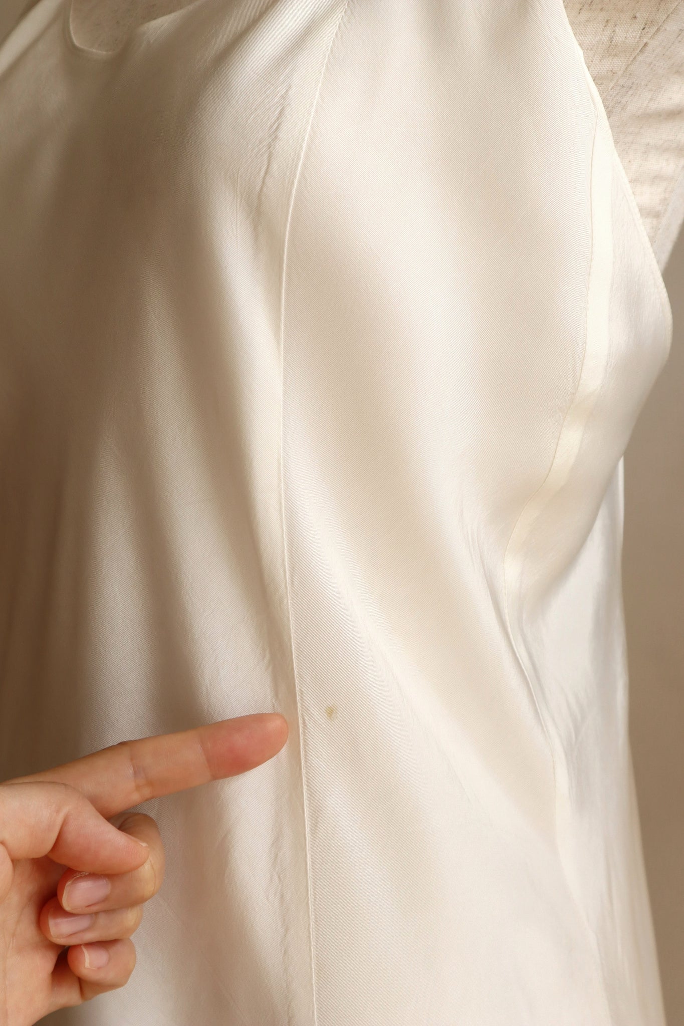 1940s White Slip Dress