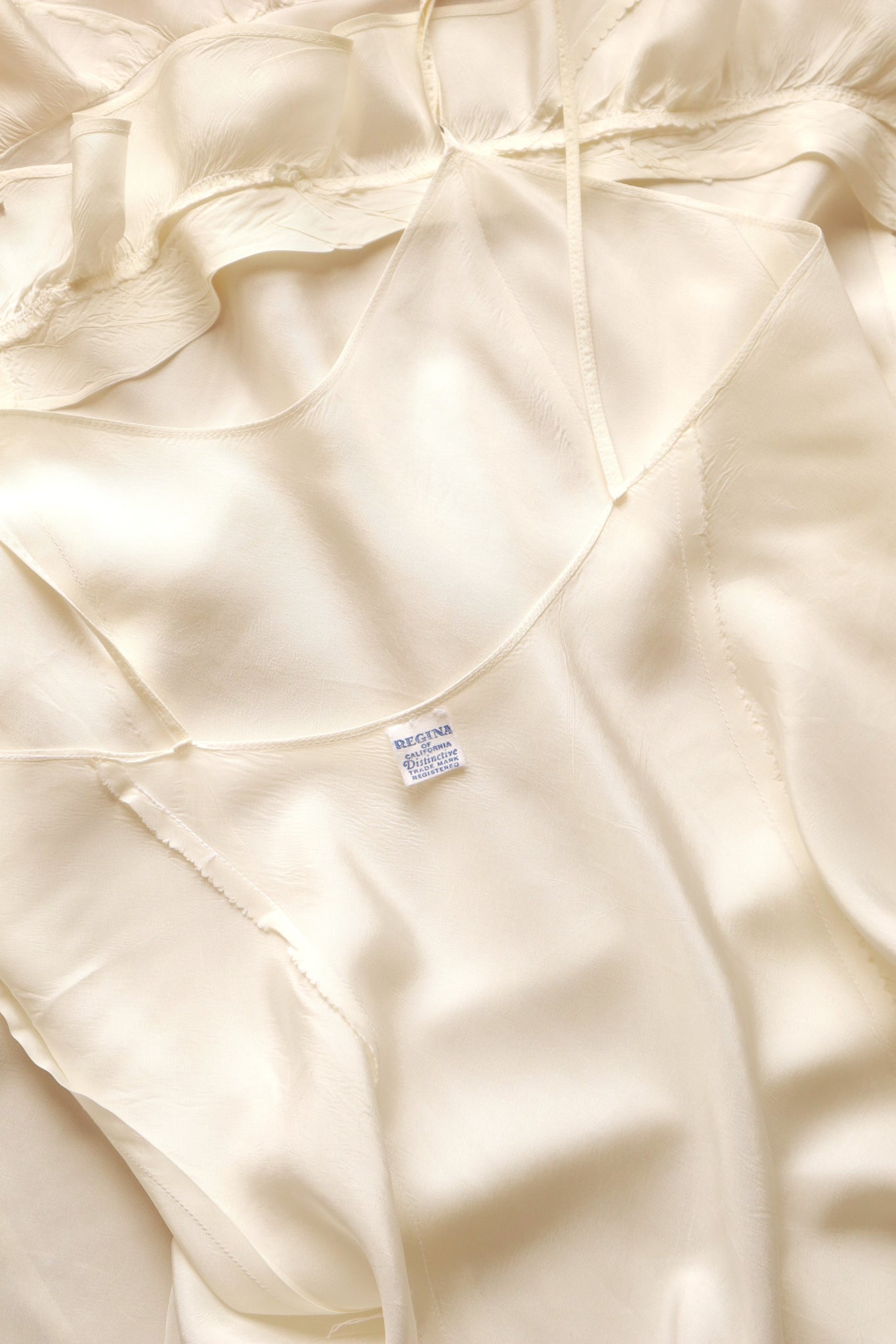 1940s White Slip Dress