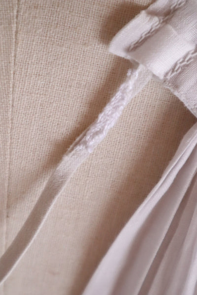 1900s French Linen Church Smock with Carrickmacross Style Lace