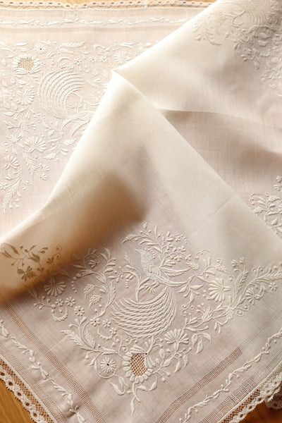 1900s Hand Embroidery Handkerchief