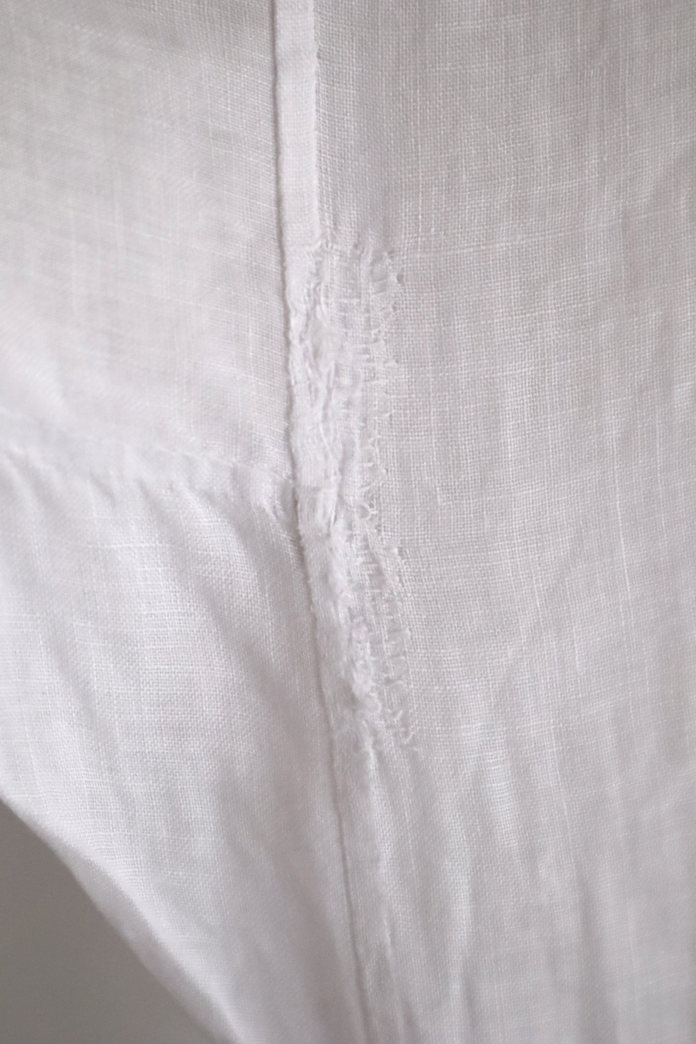 1900s French Linen Church Smock with Carrickmacross Style Lace