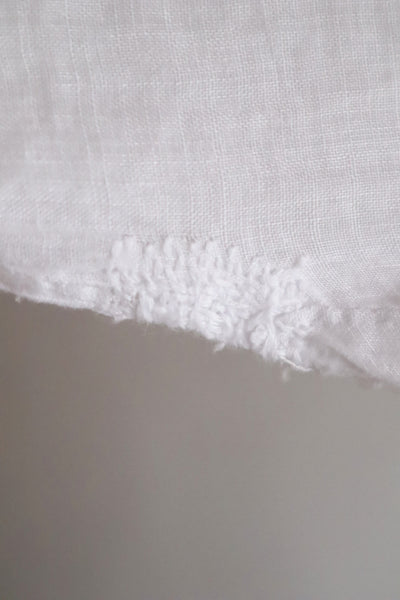 1900s French Linen Church Smock with Carrickmacross Style Lace