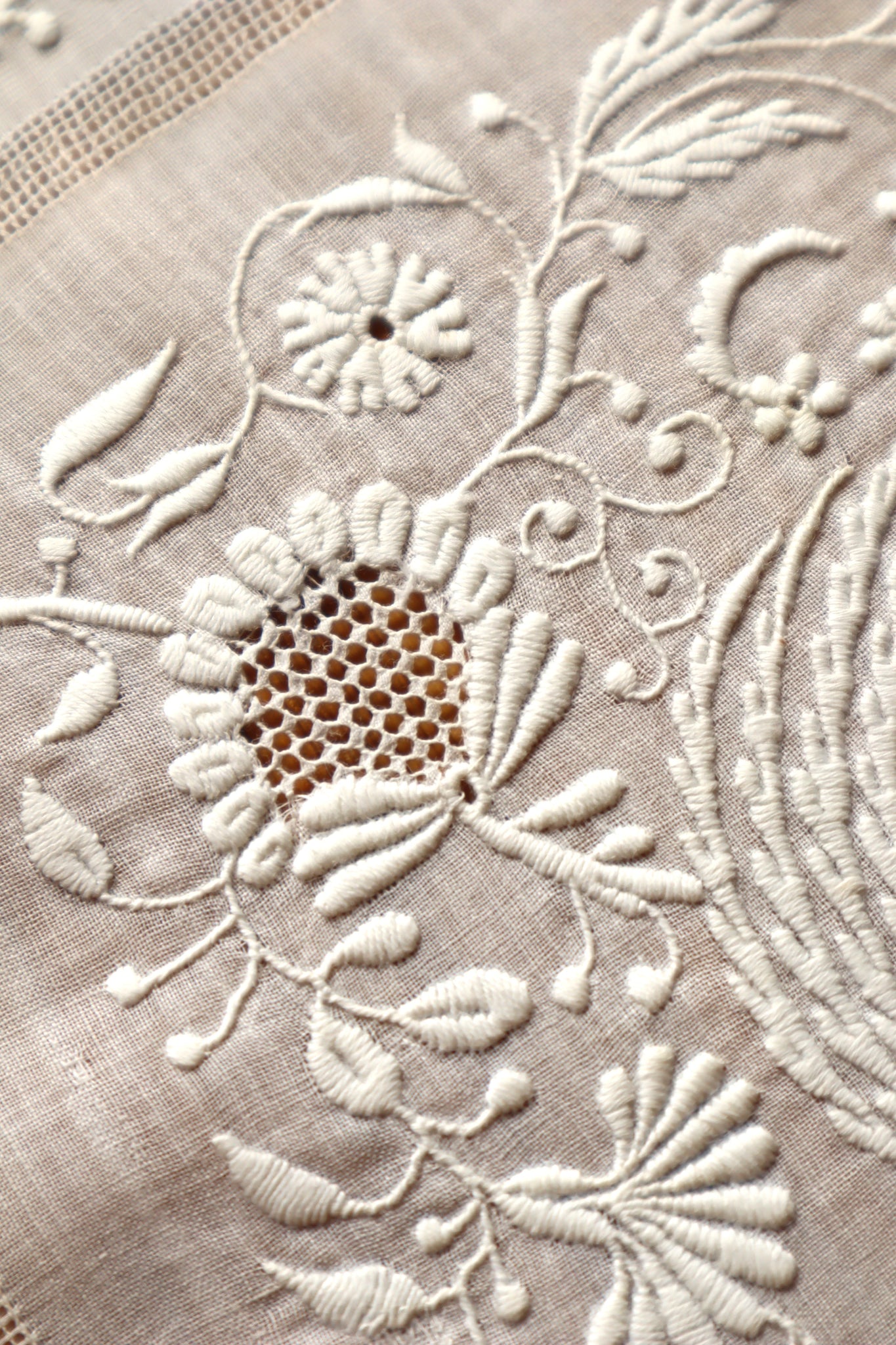 1900s Hand Embroidery Handkerchief