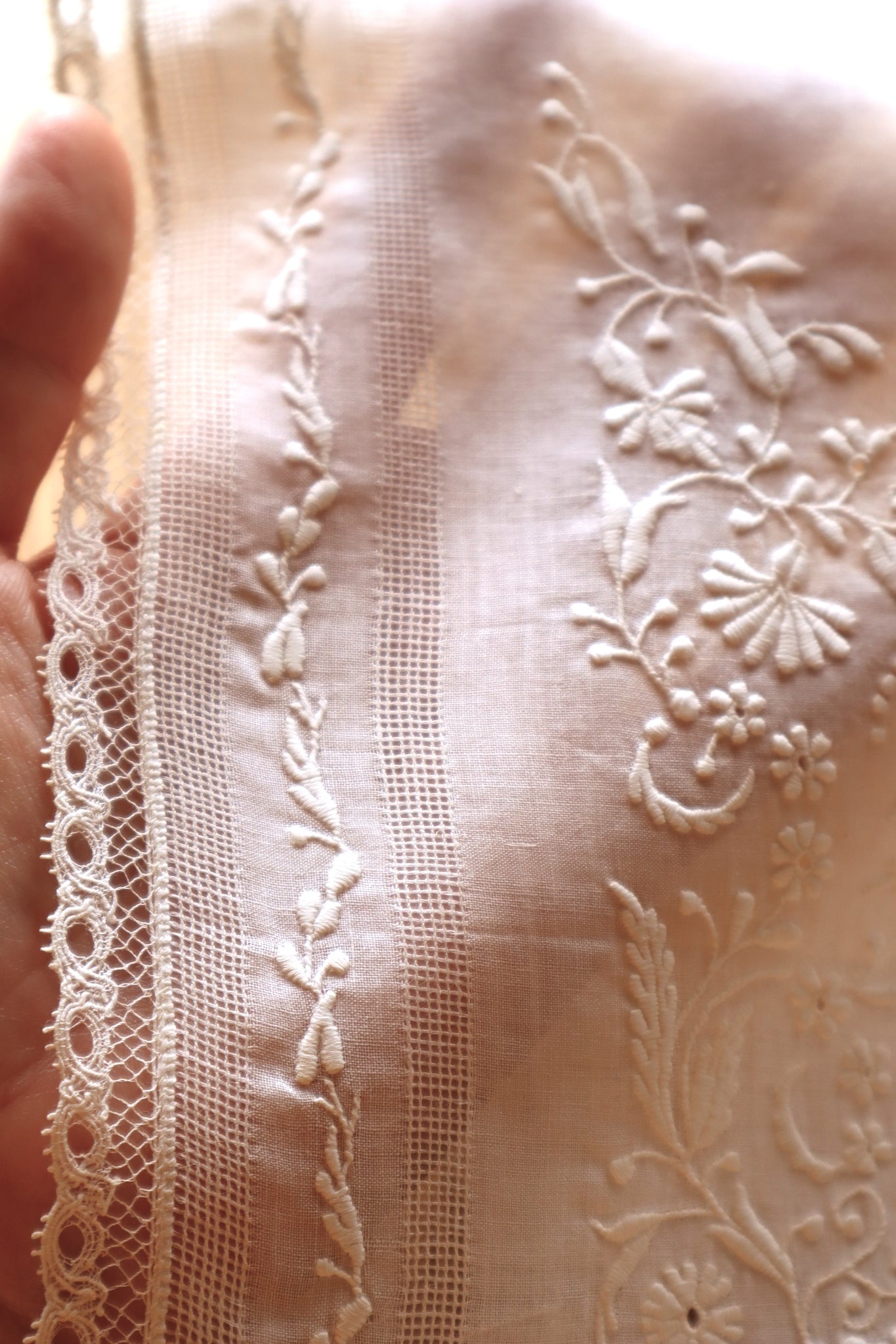 1900s Hand Embroidery Handkerchief