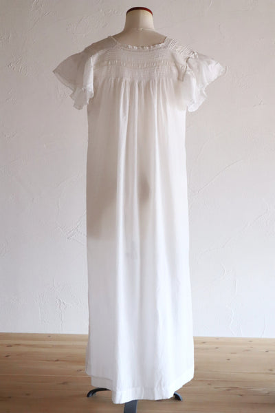 1900s French Hand-Sewn Cotton Lawn Dress
