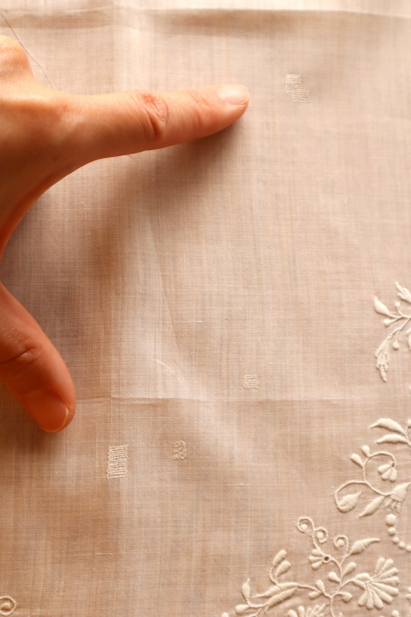1900s Hand Embroidery Handkerchief