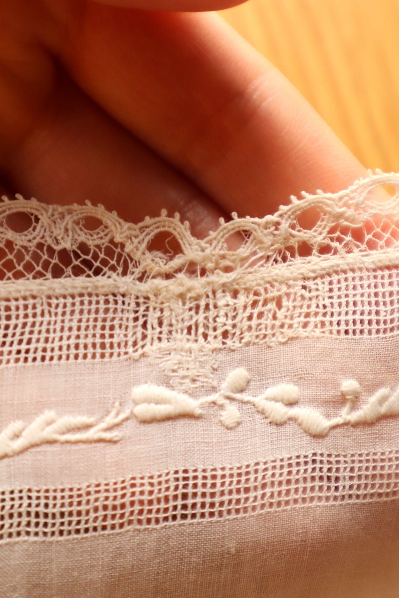 1900s Hand Embroidery Handkerchief