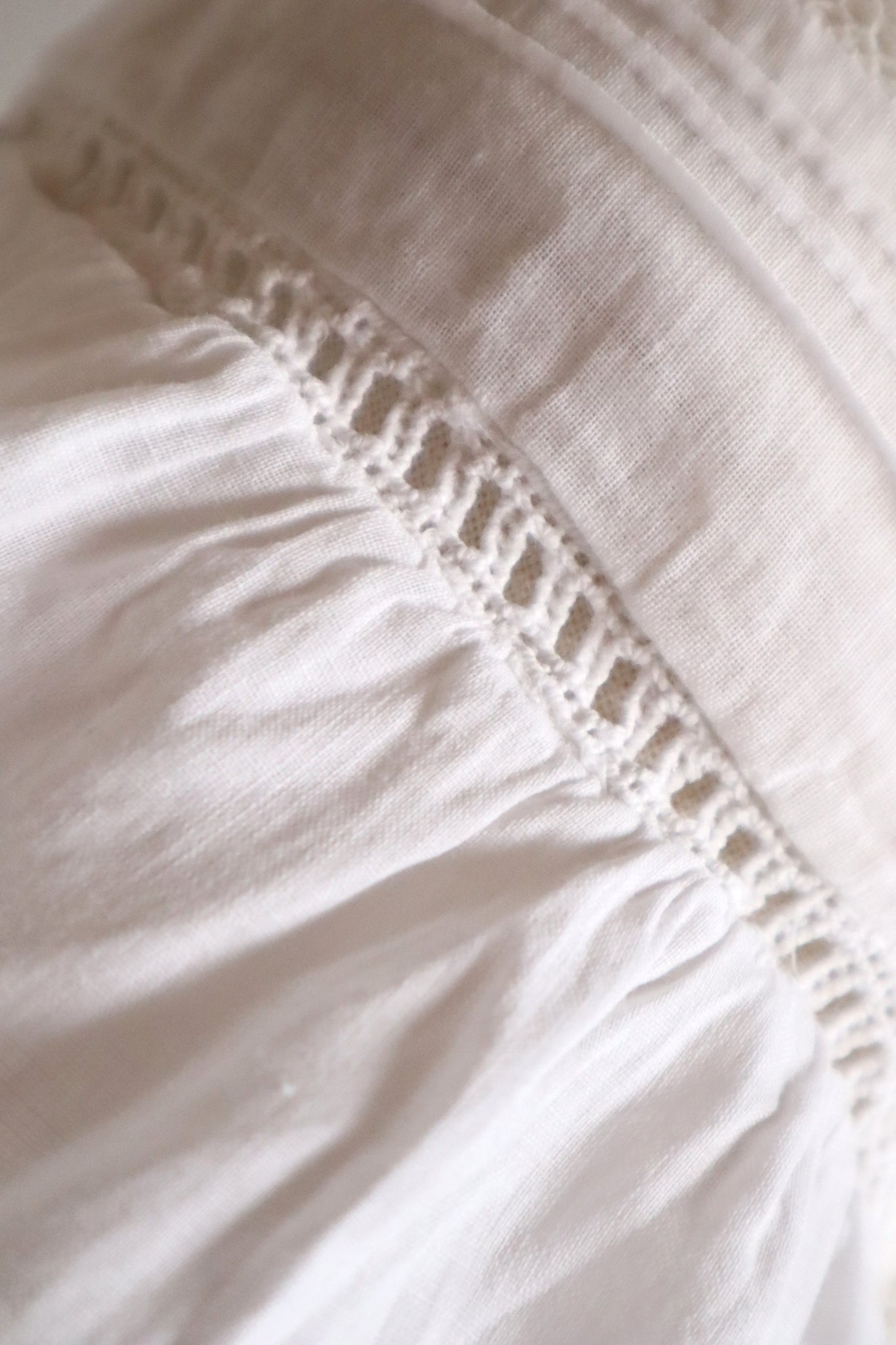 1900s French Hand-Sewn Cotton Lawn Dress