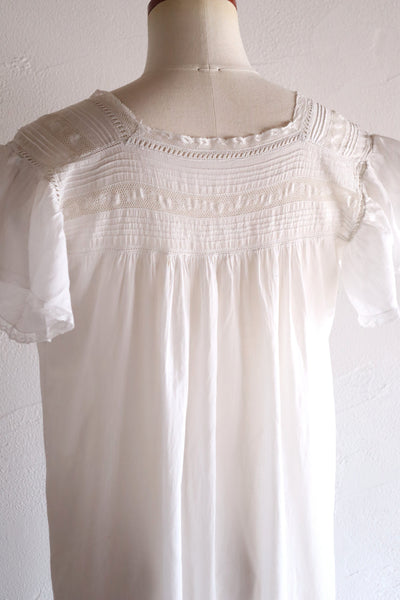 1900s French Hand-Sewn Cotton Lawn Dress