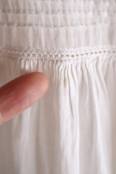 1900s French Hand-Sewn Cotton Lawn Dress