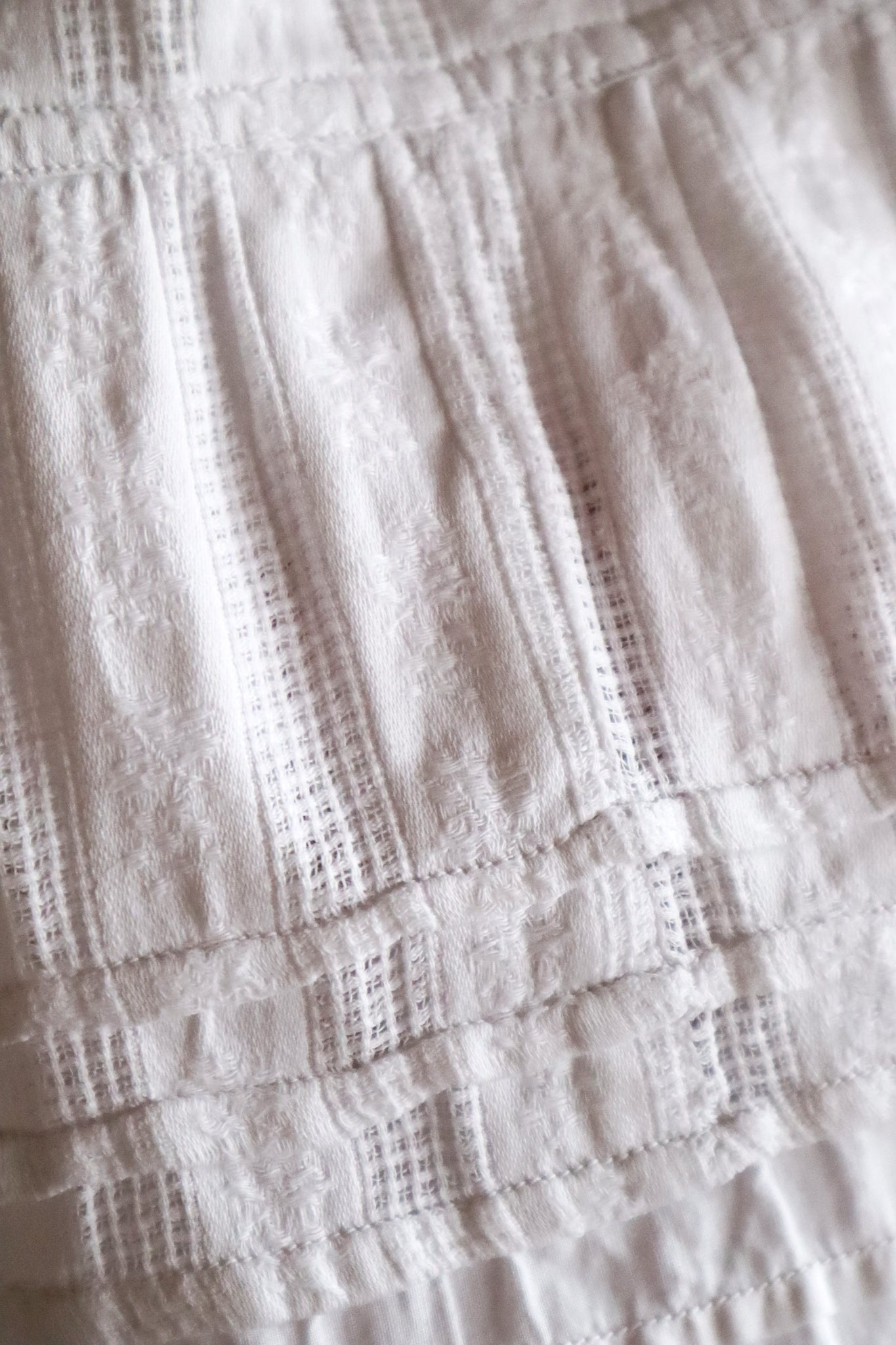 Late 1910s  French Jacquard Cotton Petticoat Skirt