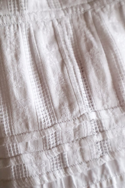 Late 1910s  French Jacquard Cotton Petticoat Skirt