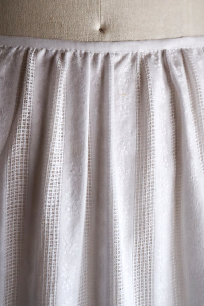 Late 1910s  French Jacquard Cotton Petticoat Skirt