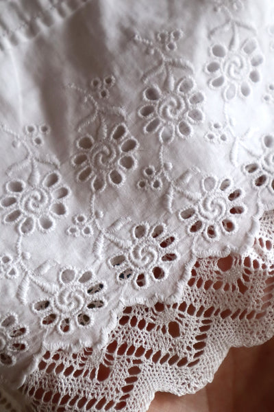Late 1910s  French Jacquard Cotton Petticoat Skirt
