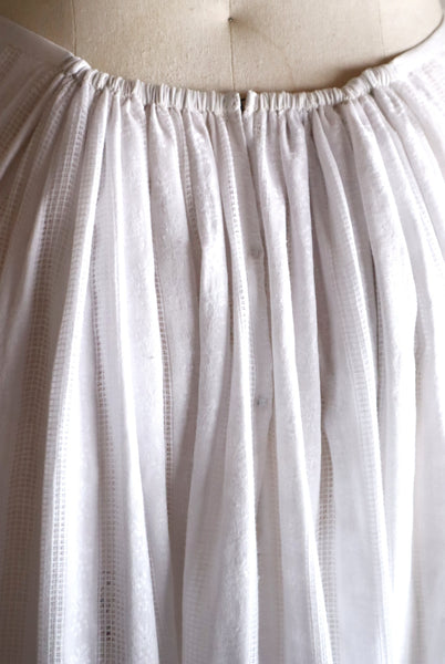 Late 1910s  French Jacquard Cotton Petticoat Skirt