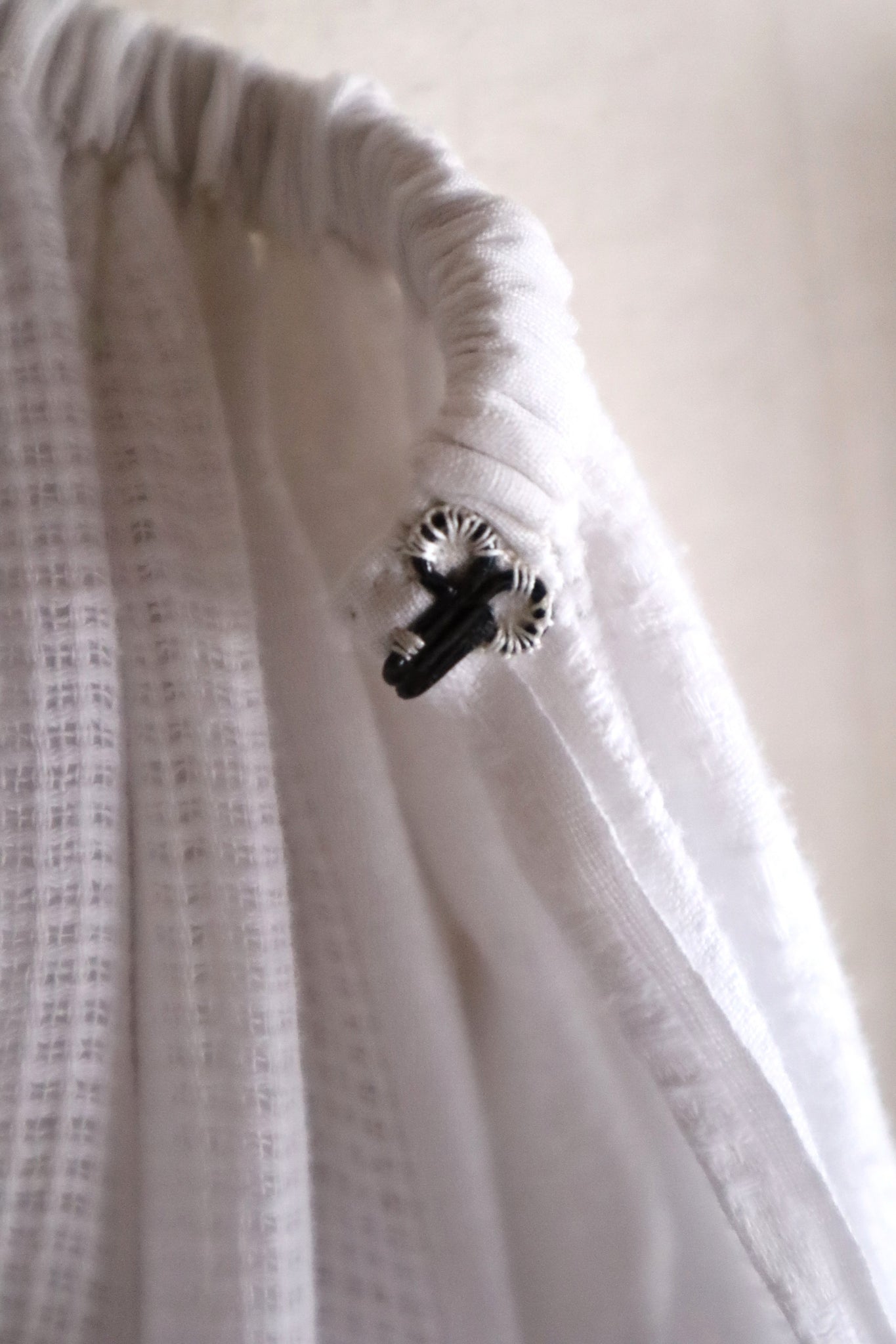 Late 1910s  French Jacquard Cotton Petticoat Skirt