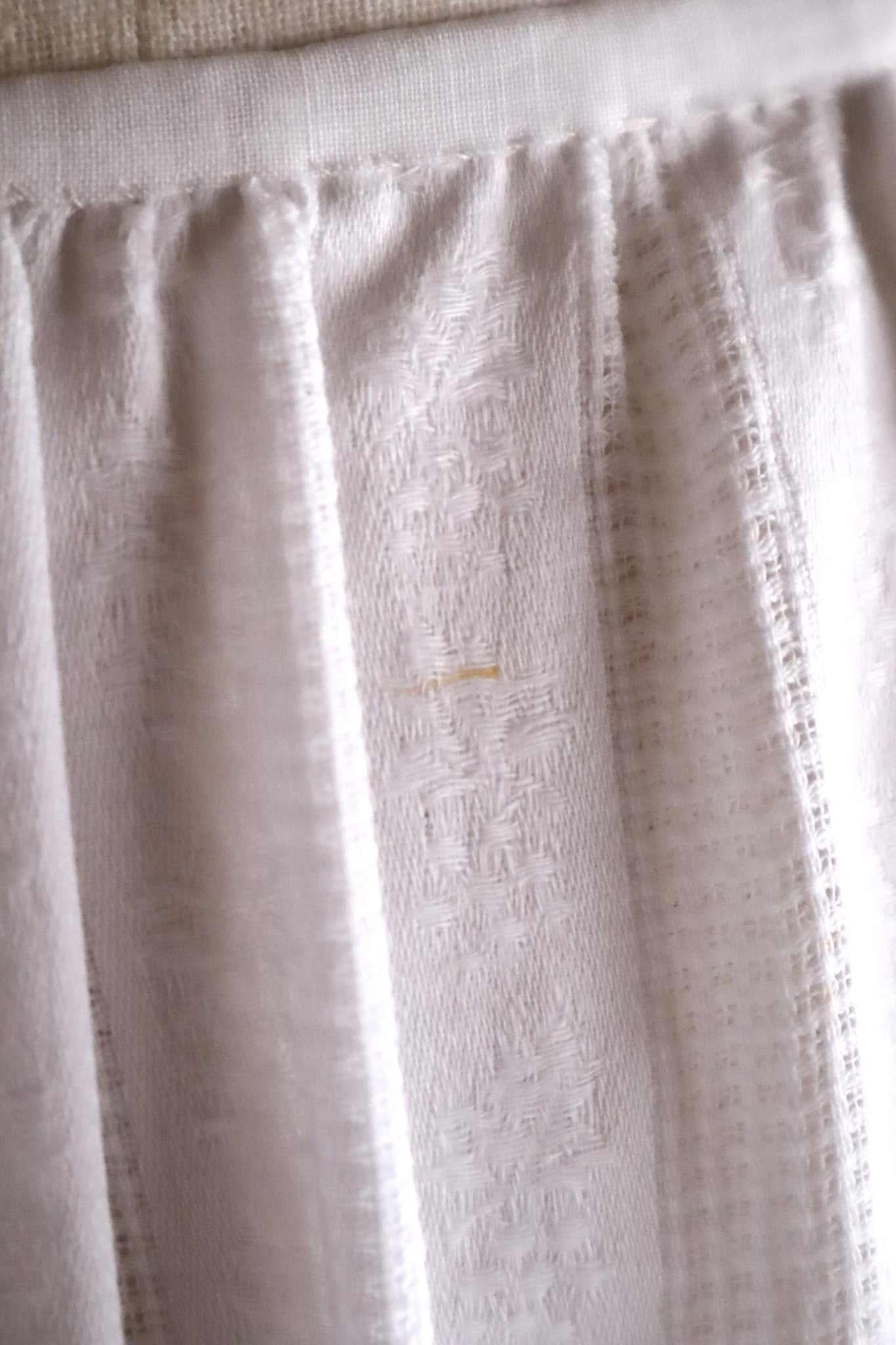 Late 1910s  French Jacquard Cotton Petticoat Skirt