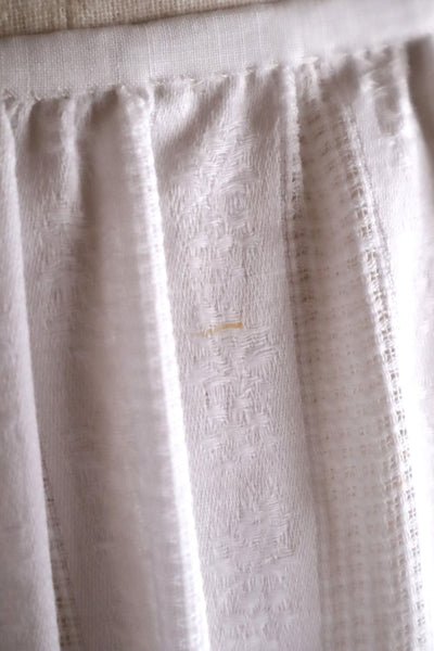 Late 1910s  French Jacquard Cotton Petticoat Skirt