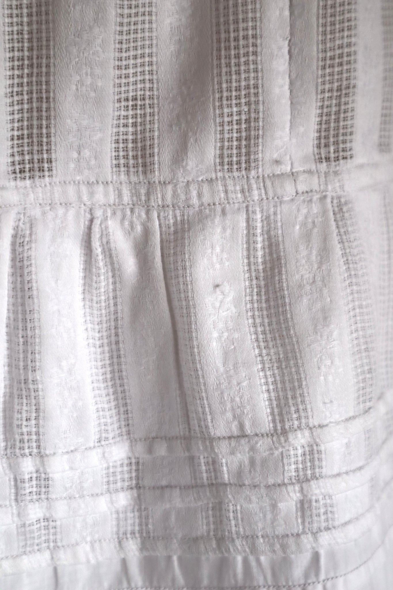 Late 1910s  French Jacquard Cotton Petticoat Skirt