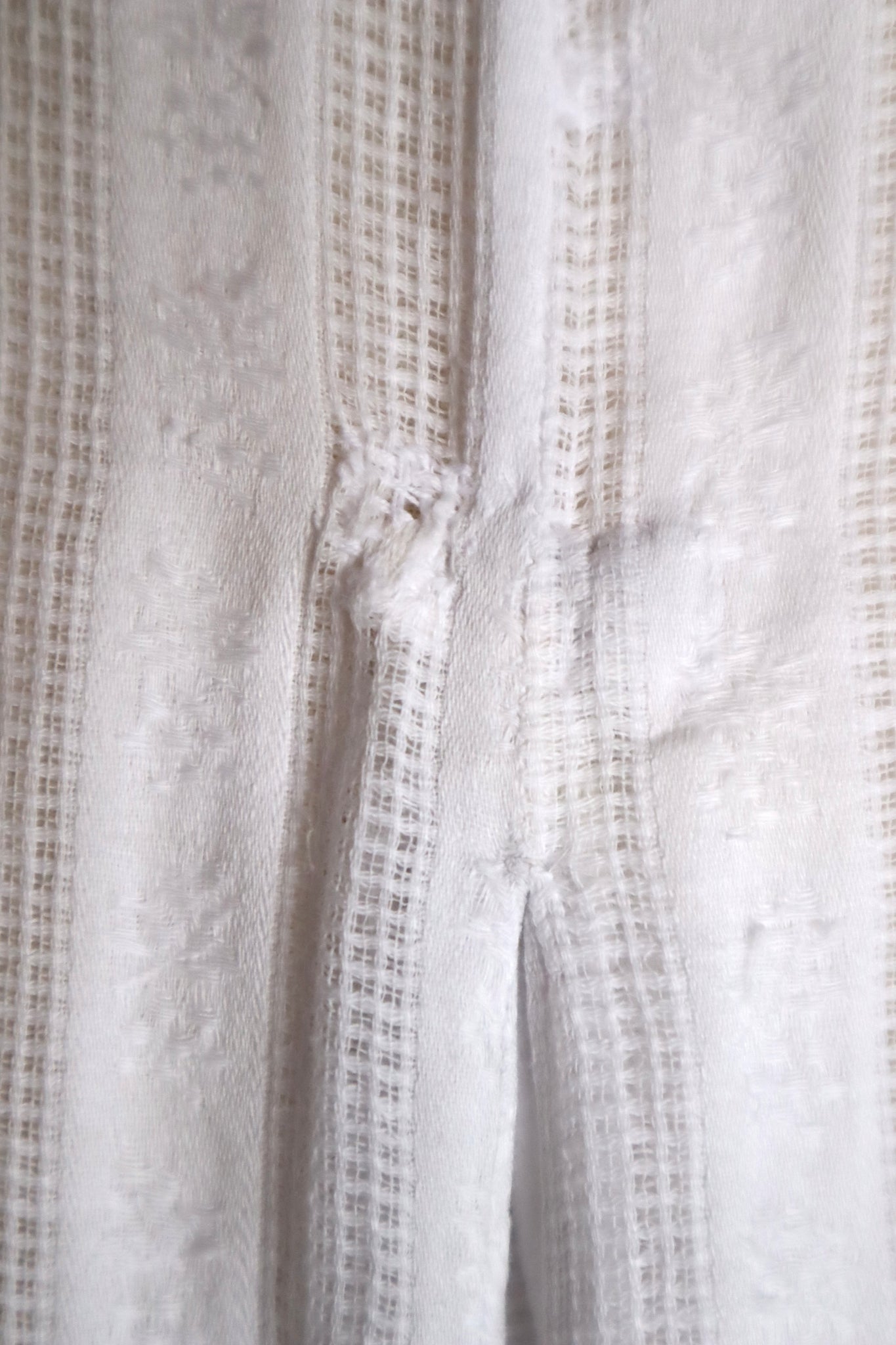 Late 1910s  French Jacquard Cotton Petticoat Skirt