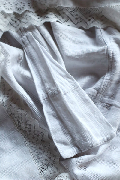 Late 1910s  French Jacquard Cotton Petticoat Skirt