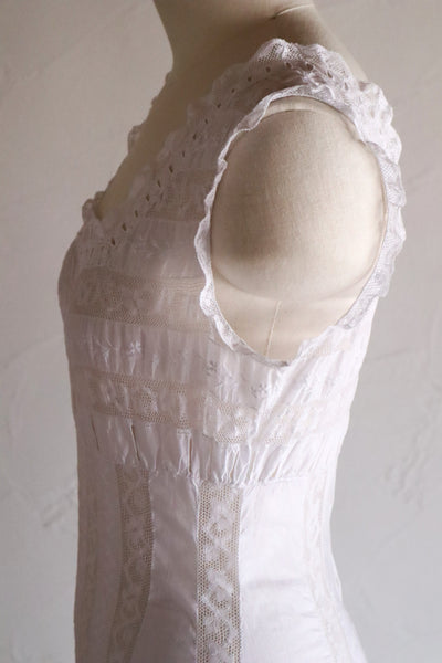 1910s French Hand-Sewn Valenciennes Lace Dress
