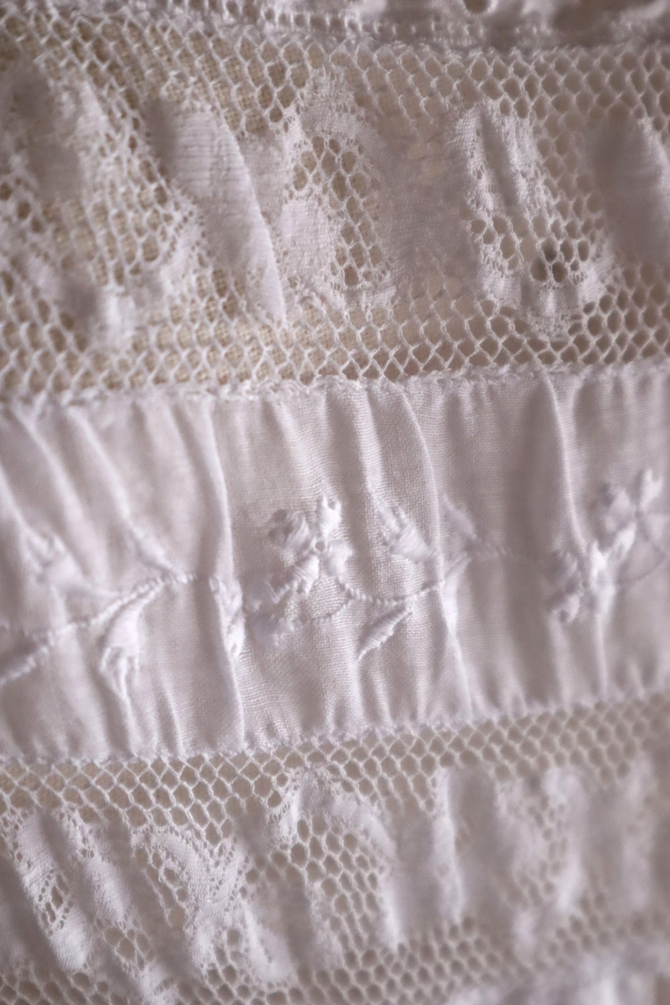 1910s French Hand-Sewn Valenciennes Lace Dress