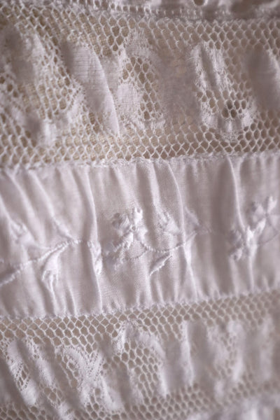 1910s French Hand-Sewn Valenciennes Lace Dress