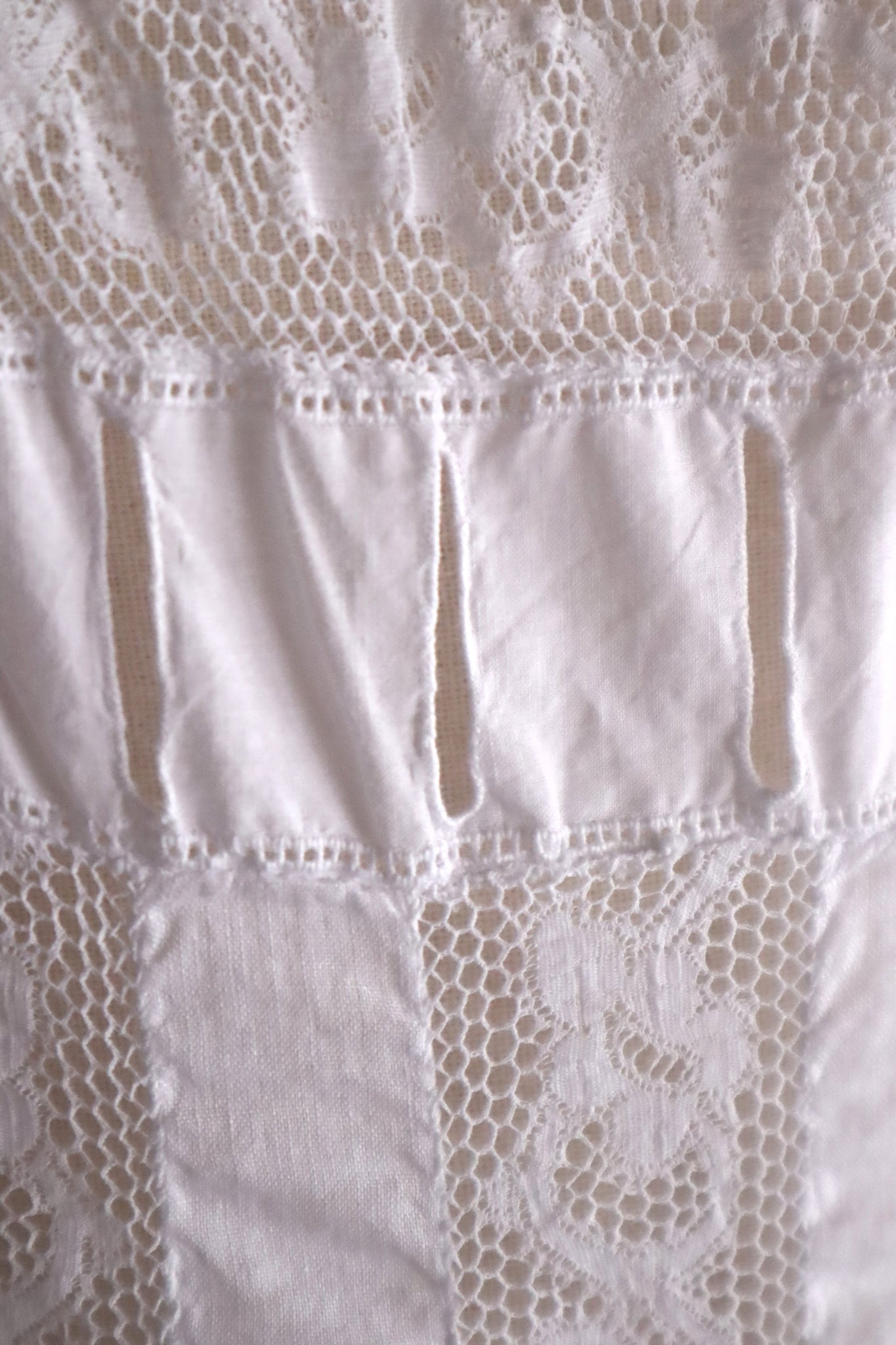 1910s French Hand-Sewn Valenciennes Lace Dress