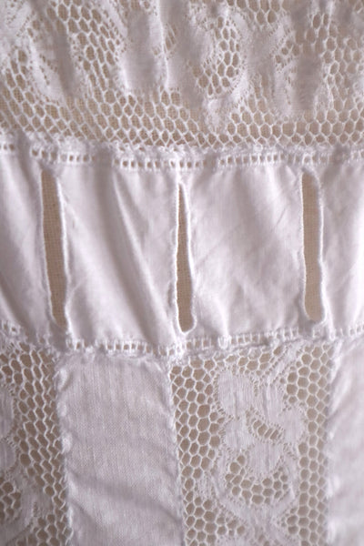 1910s French Hand-Sewn Valenciennes Lace Dress