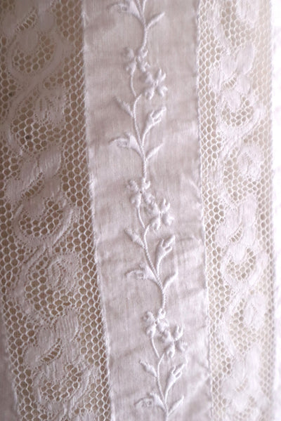1910s French Hand-Sewn Valenciennes Lace Dress