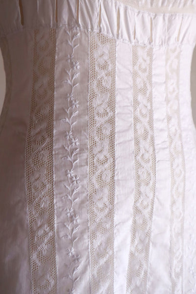 1910s French Hand-Sewn Valenciennes Lace Dress