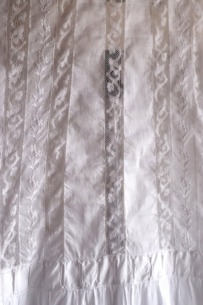 1910s French Hand-Sewn Valenciennes Lace Dress