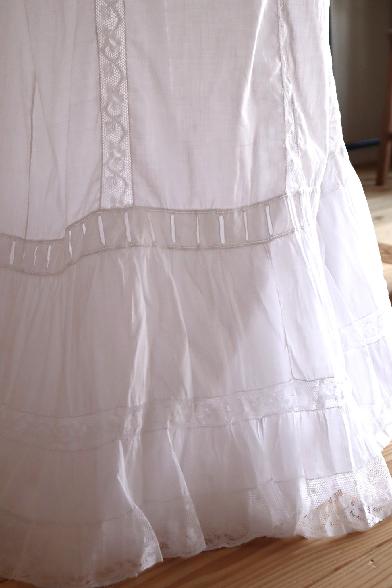 1910s French Hand-Sewn Valenciennes Lace Dress