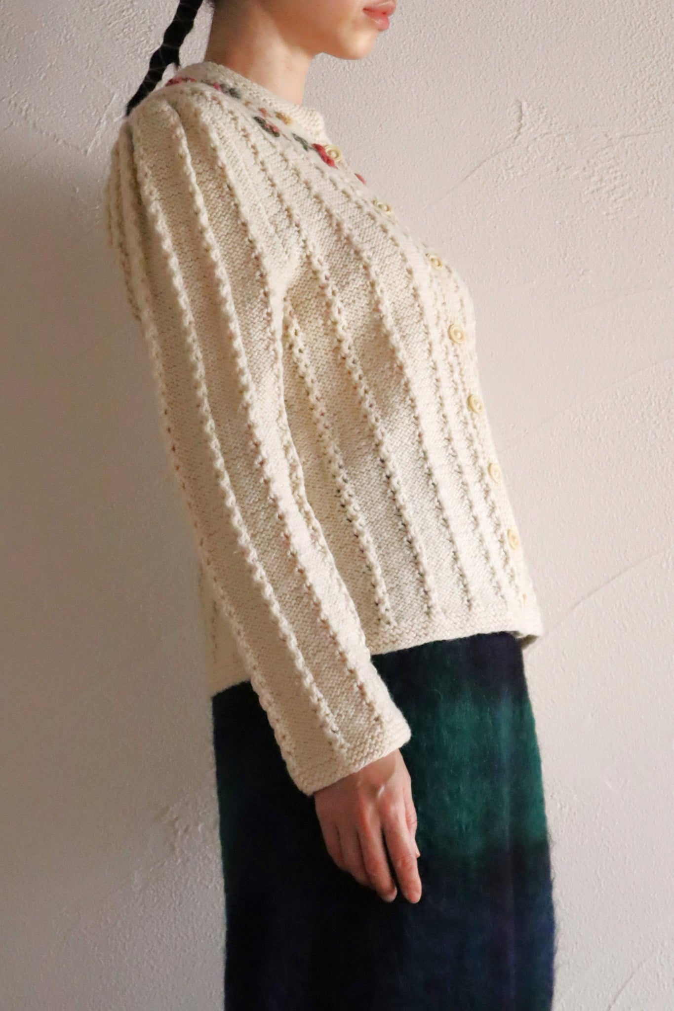 70s Fluffy Yarn Austrian Cardigan