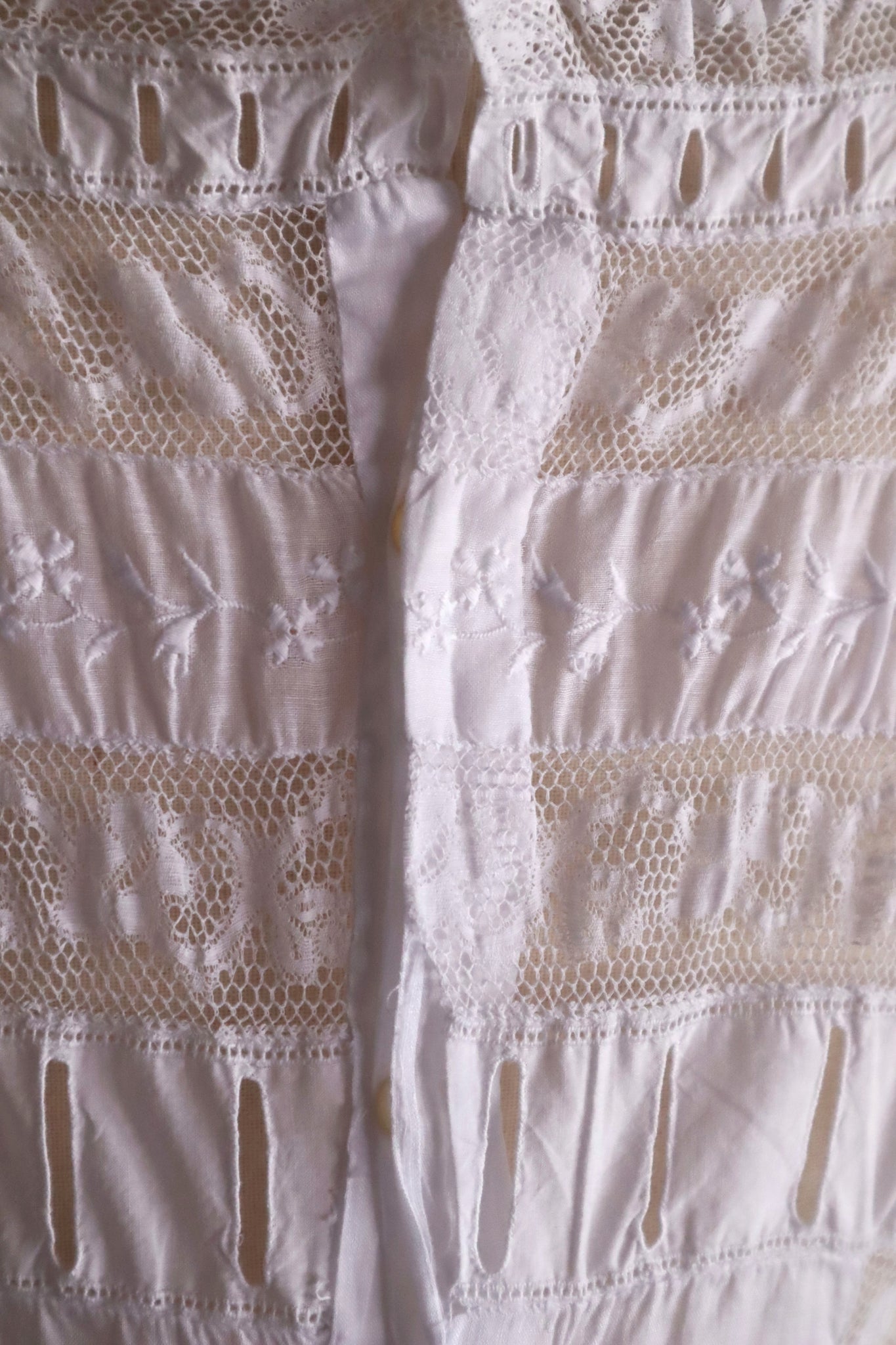 1910s French Hand-Sewn Valenciennes Lace Dress