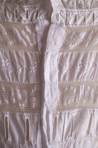 1910s French Hand-Sewn Valenciennes Lace Dress