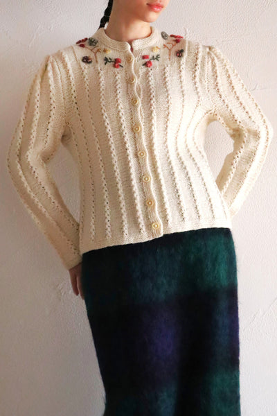70s Fluffy Yarn Austrian Cardigan