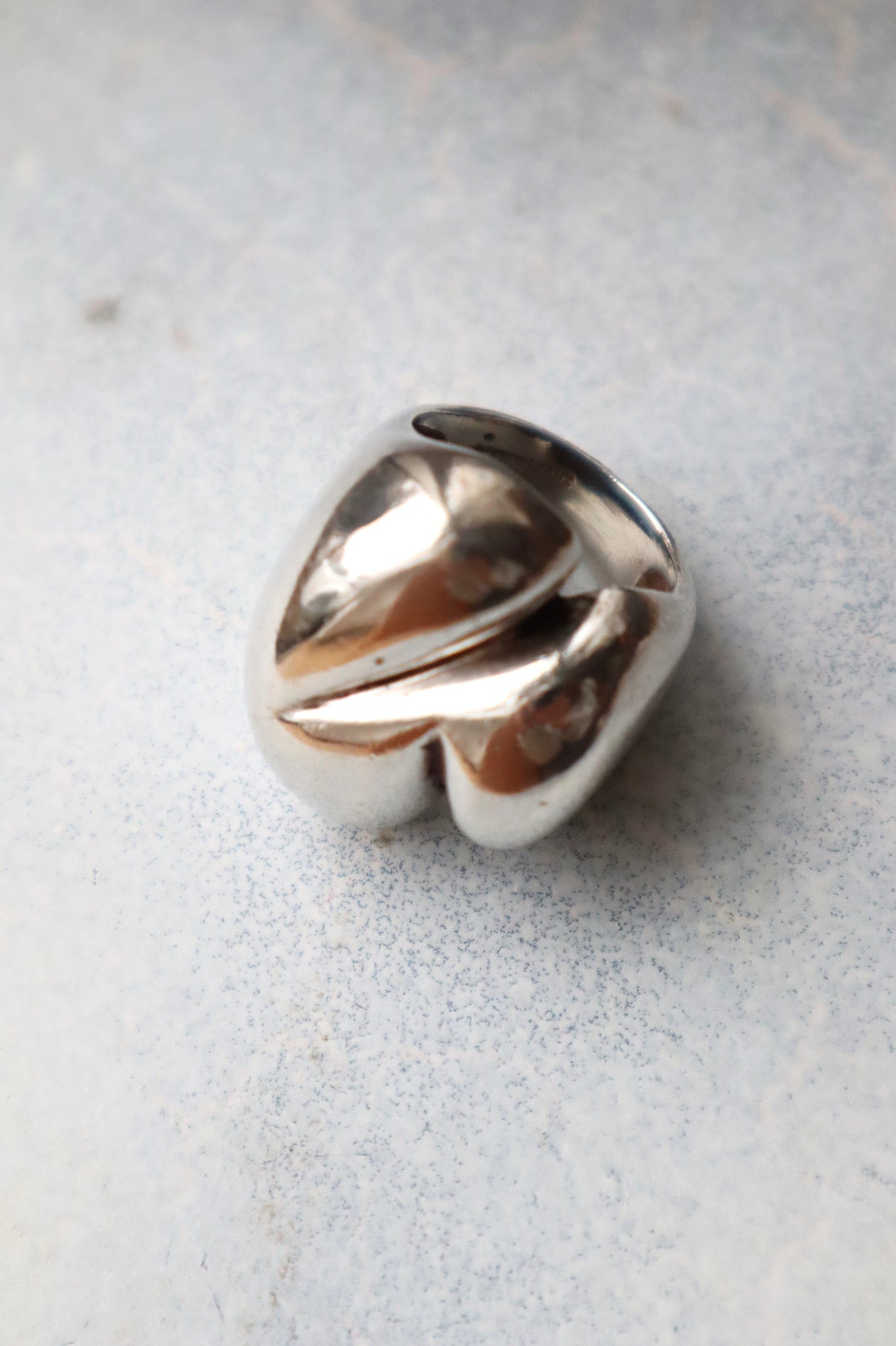 60s Sterling Silver Chunky Ring 12号