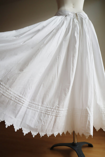 1900s Cotton Petticoat Skirt