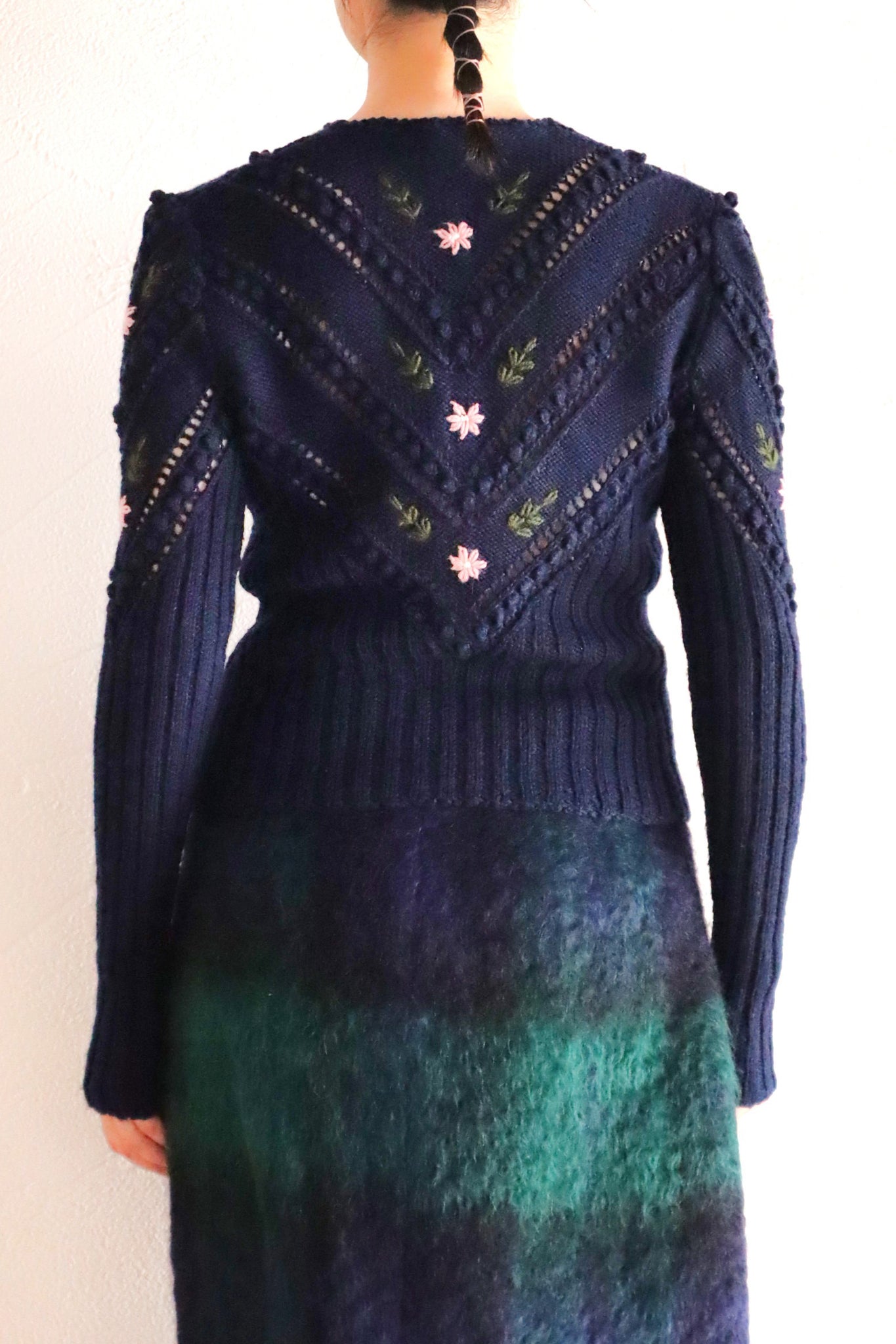 80s Navy Austrian Cardigan Size S
